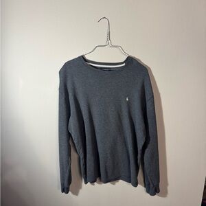 Gray Polo Ralph Lauren lightweight waffle Sweater